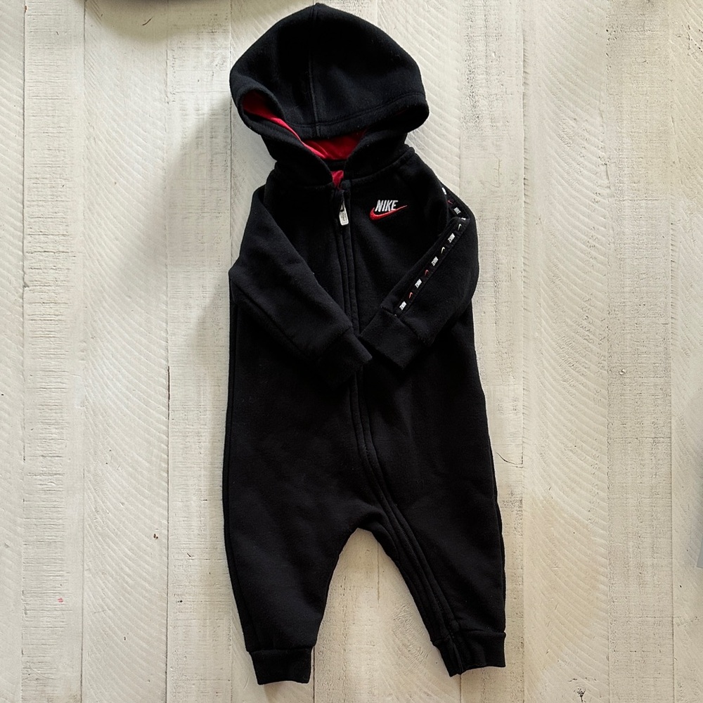Nike Infant Black Jumpsuit with Red Lining